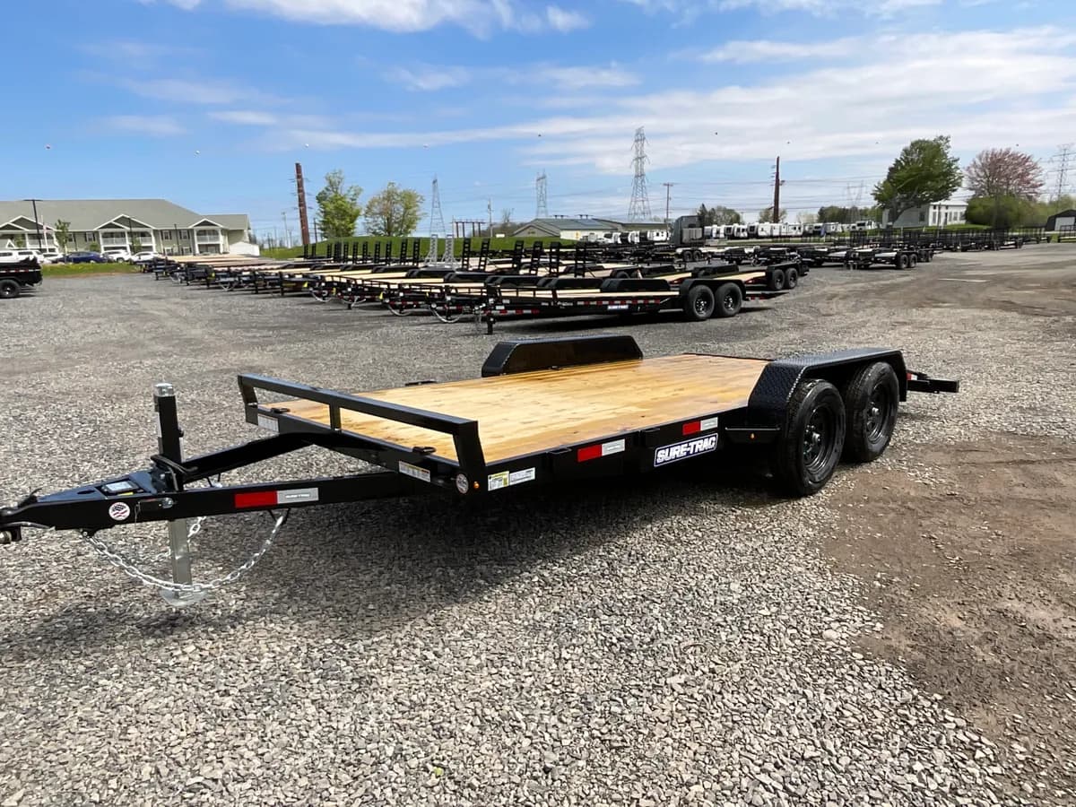 Sure-Trac 7x16 (14+2) 7K Car Hauler Trailer - View 1