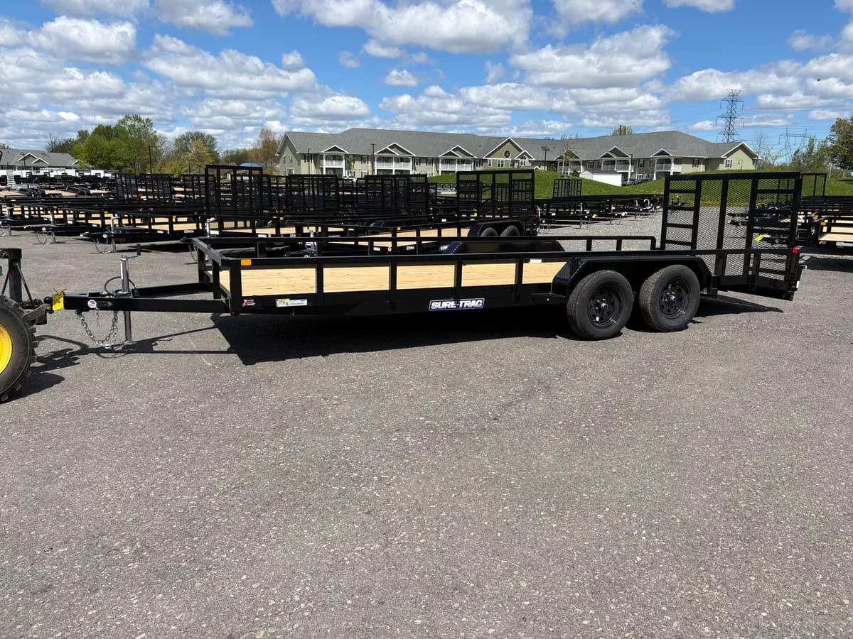 Sure-Trac 7x20 (18+2) 7K Tube Top Beavertail Utility Trailer - View 1