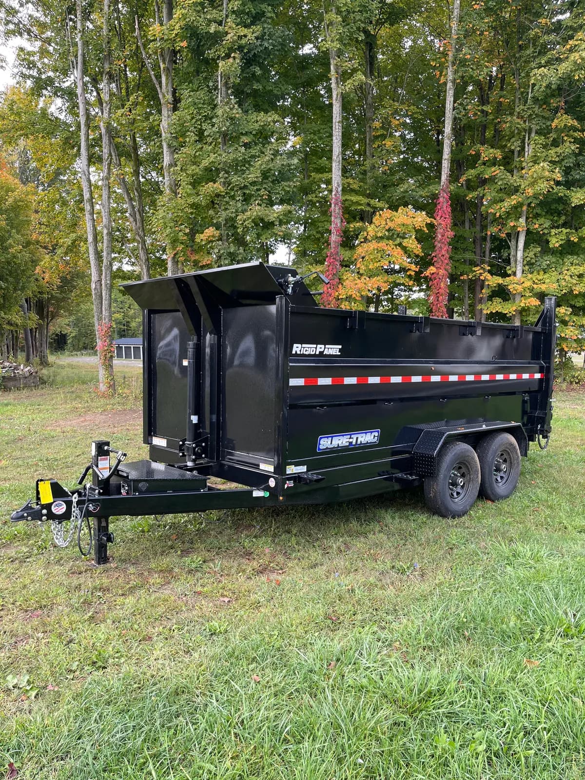 Sure-Trac 7x14 14K HD Low Profile 4ft Side Telescopic Dump Trailer - View 1
