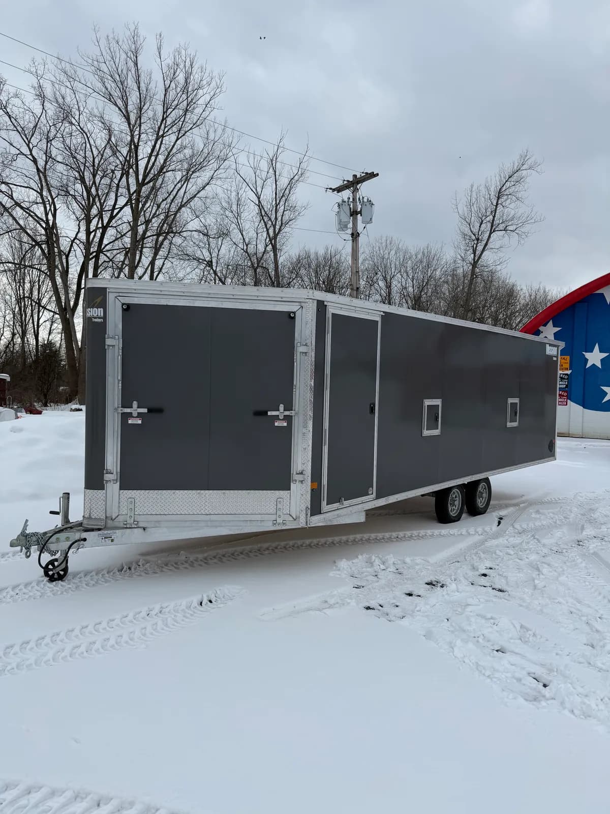 Mission 8.5x22 Deckover Snowmobile Trailer - View 1